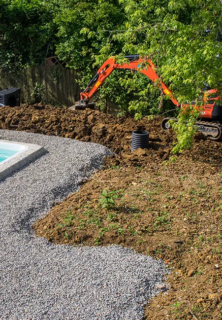 Travaux de terrassement à Roujan, dans l’Hérault